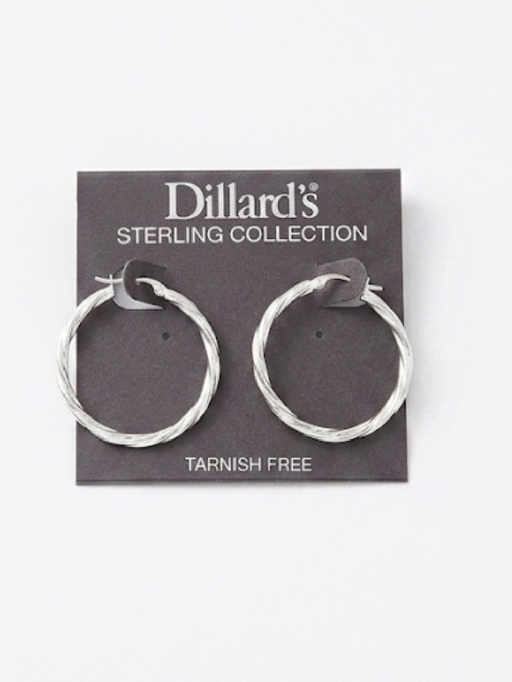 Twisted Silver Hoop Earrings
